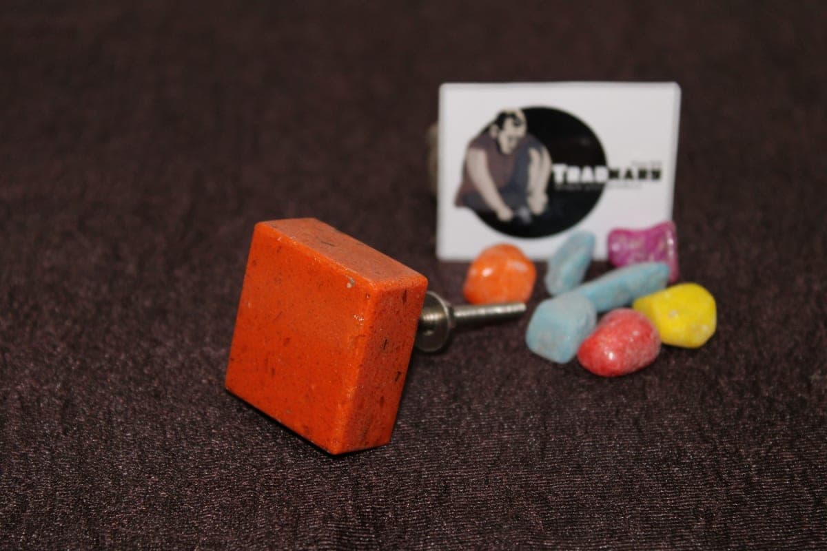 Orange Marble Knob