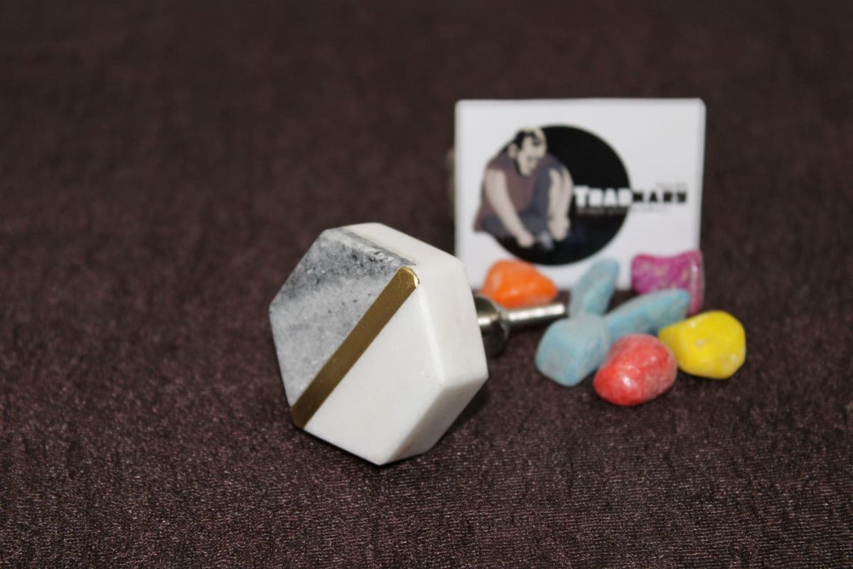 Hexagonal Marble Knob