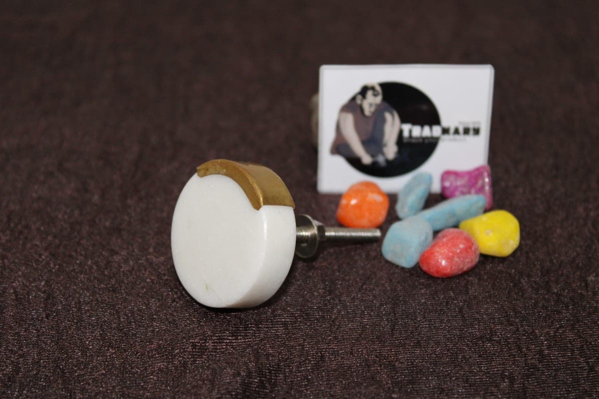 Resin and Brass Round Circle Knob