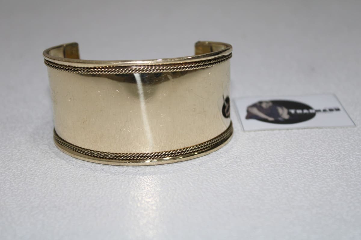 Dual Rope Design Simple Brass Cuff