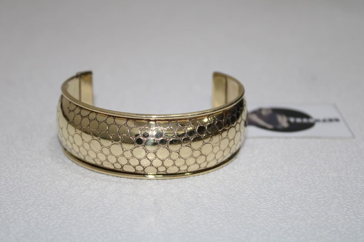 Etching Design Brass Cuff