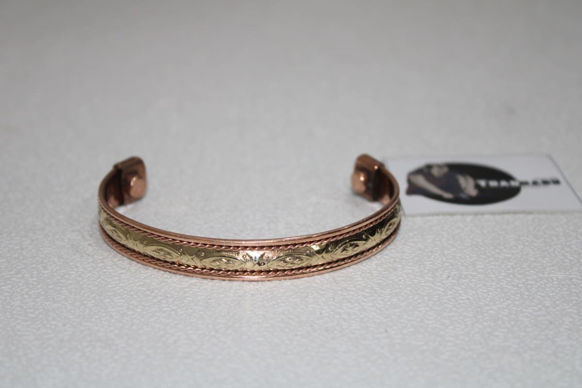 Copper Cuff With Mixed Brass 
