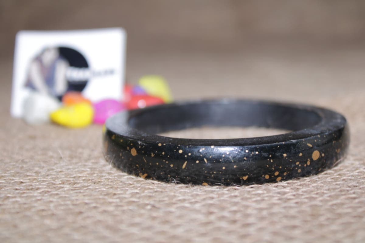 Black Resin Bangle
