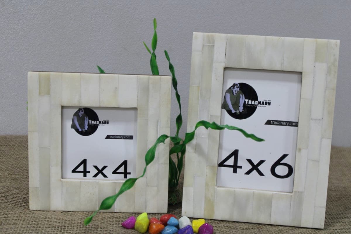 White Bone Inlay Picture Frame 