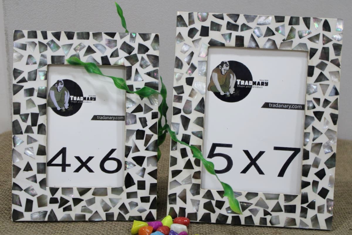 Mosaic Mother of Pearl Picture Frame 