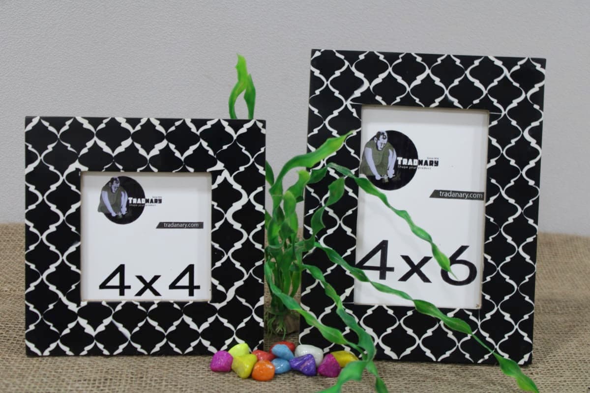 Handmade Black Resin Photo Frame 