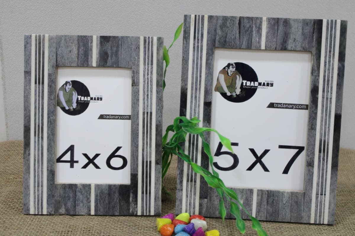 Gray Color Bone Photo Frame 