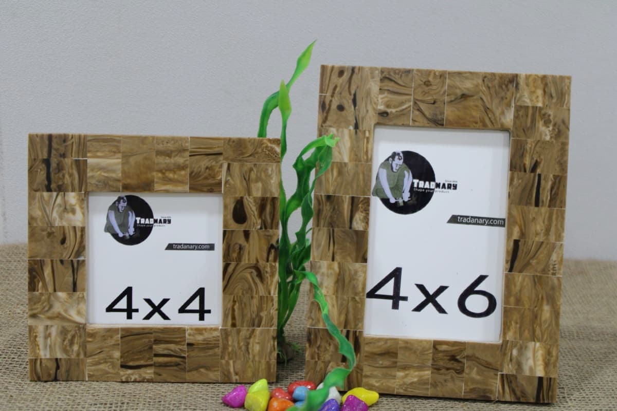 Wood Pattern Resin Photo Frame 