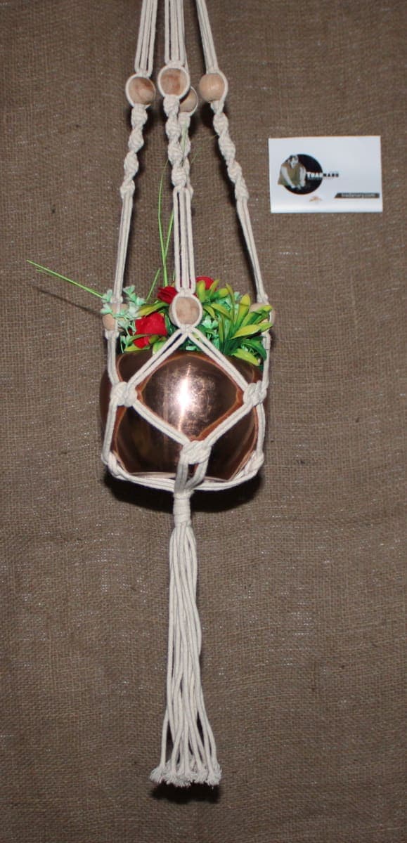 Cotton Cord Rope & Wood Pearl 