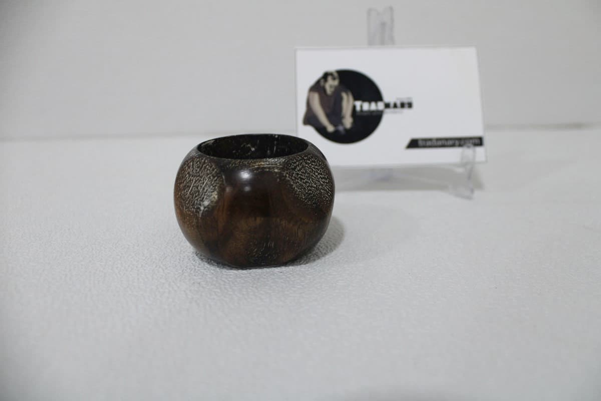 Dark Brown Wood Napkin Ring 