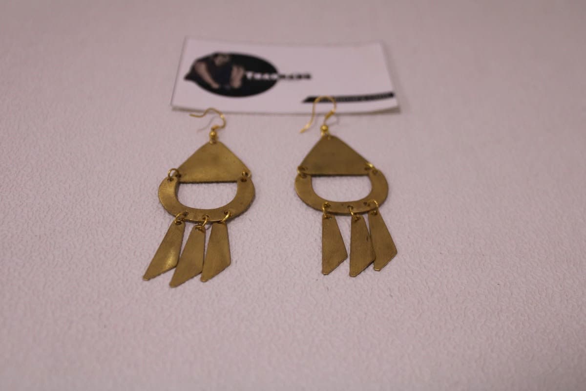 Brass Earrings.       