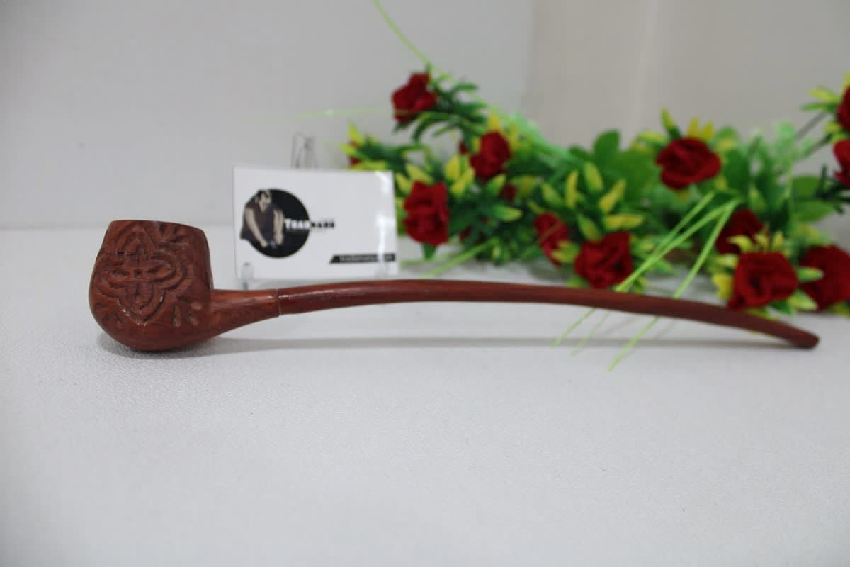 Churchwarden Red Wooden Smoking Pipe 
