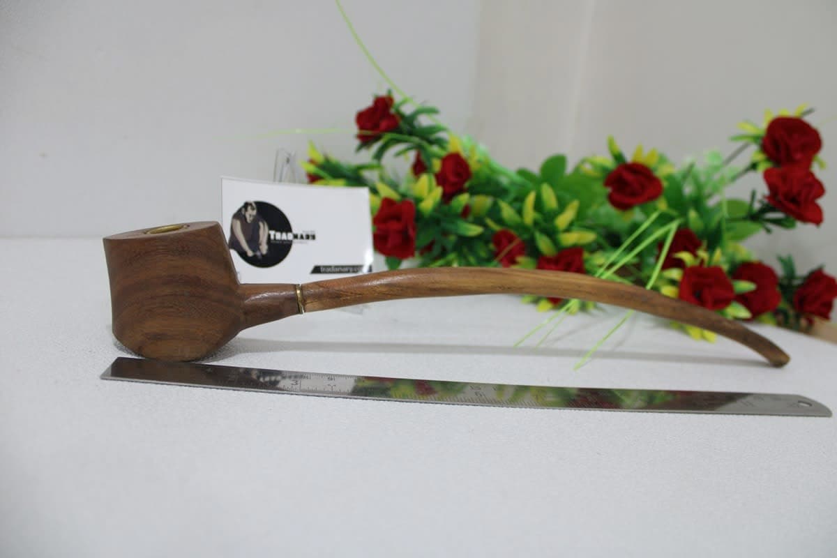 Churchwarden brown Wooden Smoking Pipe 