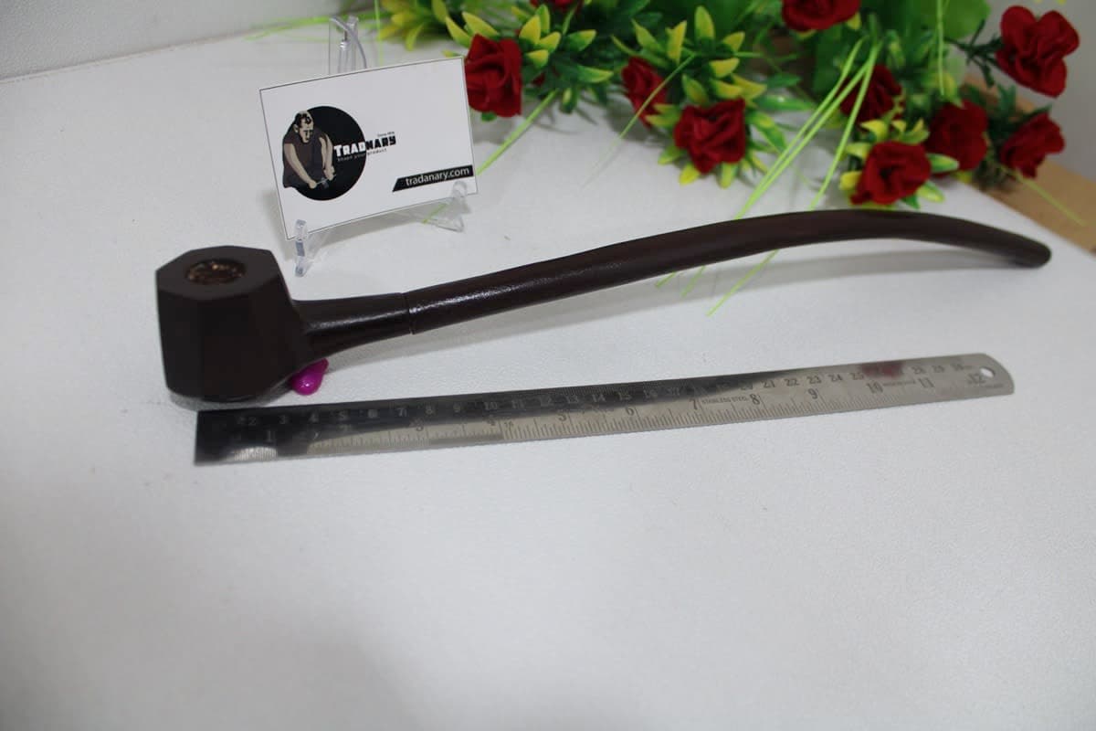Churchwarden black Wooden Smoking Pipe 