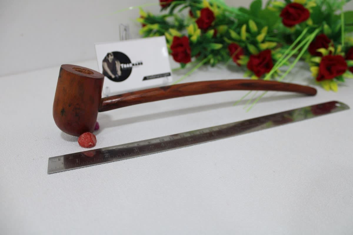Churchwarden Pot Design Red Wooden Smoking Pipe 