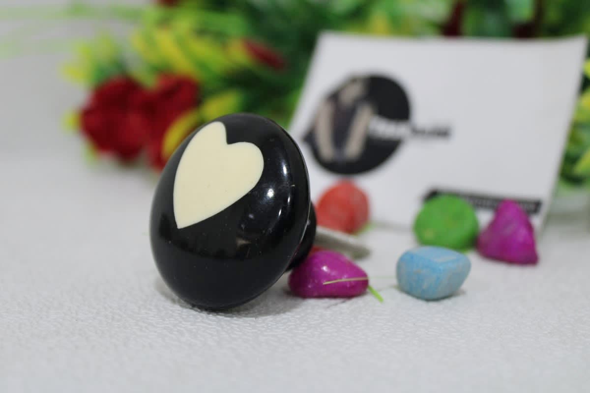 Resin Heart Design Knob 