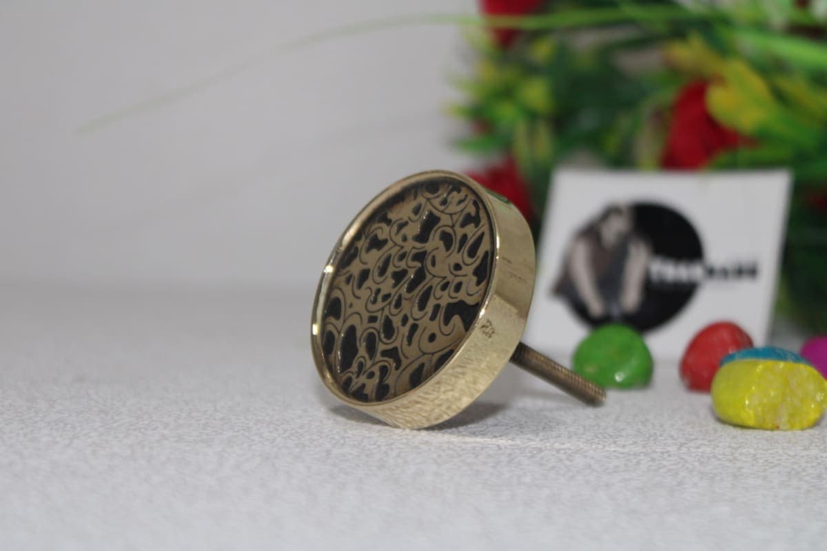 Wood Brass Knob