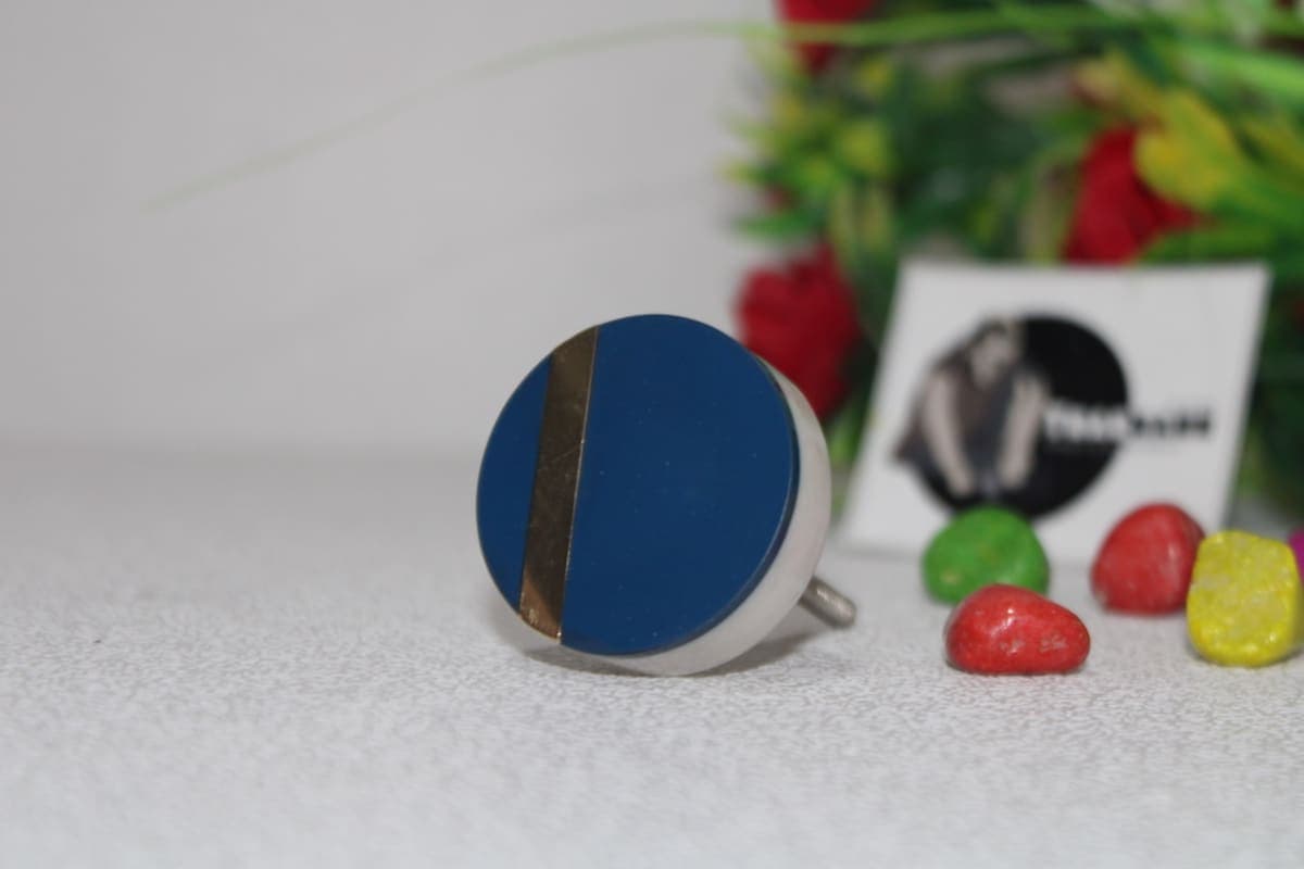 Blue Resin & Brass