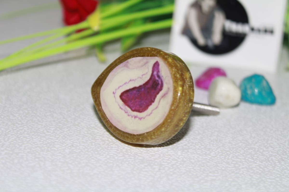Resin Leaf knob 
