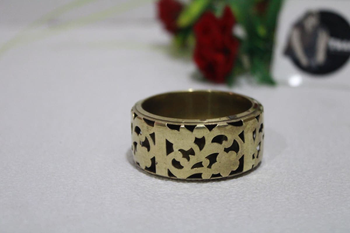 Brass Napkin Ring In Round Shape