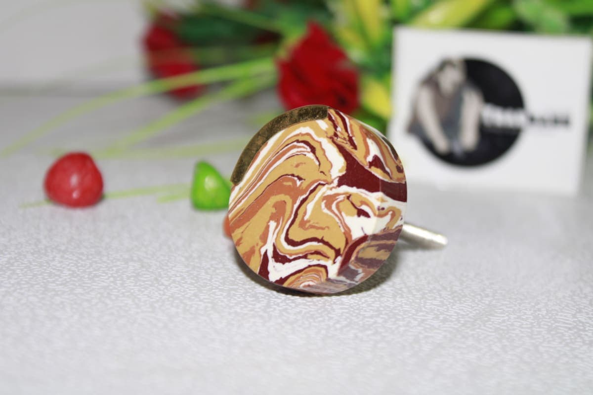 Knob In Colorful Marble
