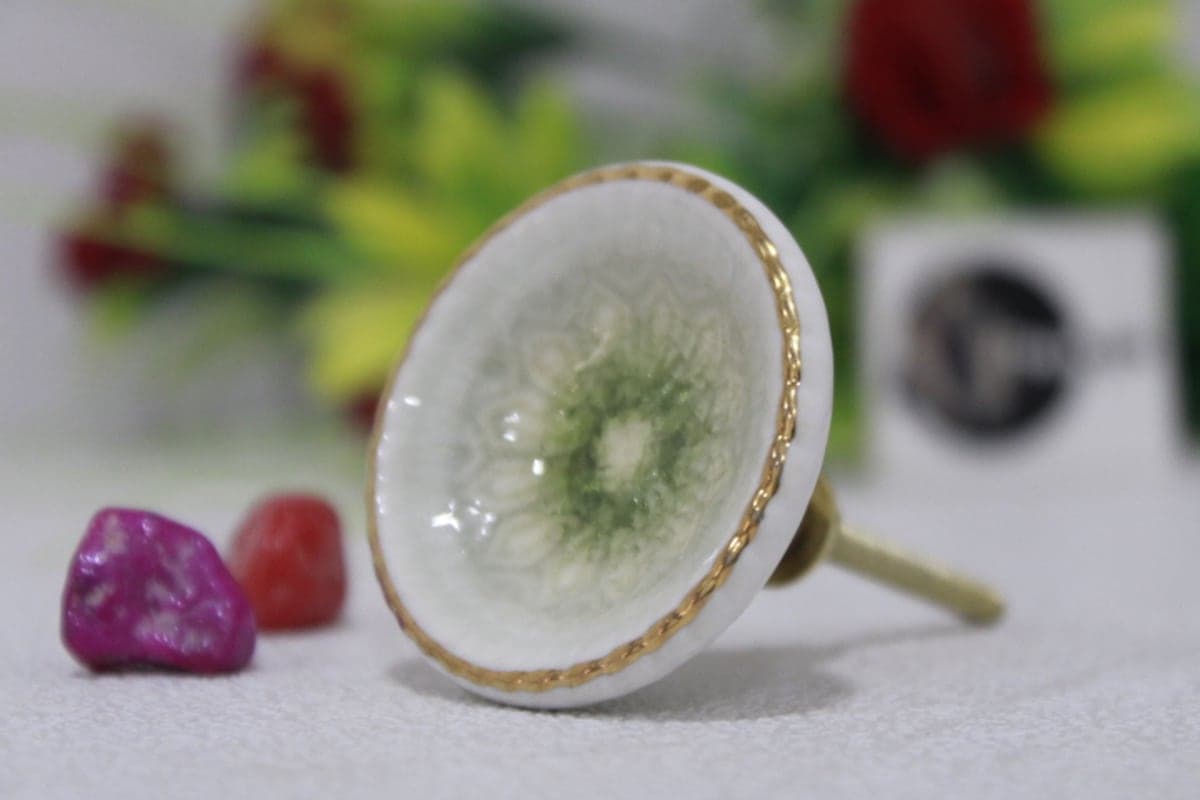 White Ceramic Knob