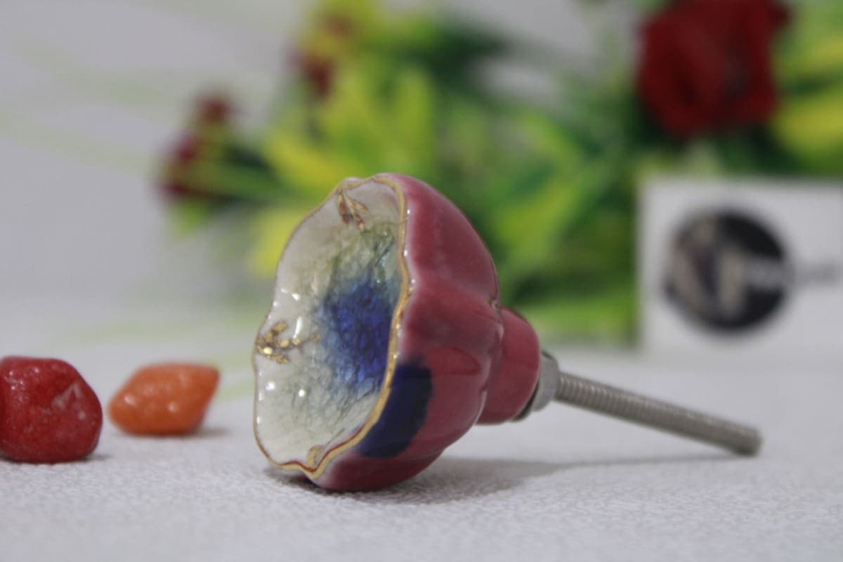 Blue Bell Ceramic Knob