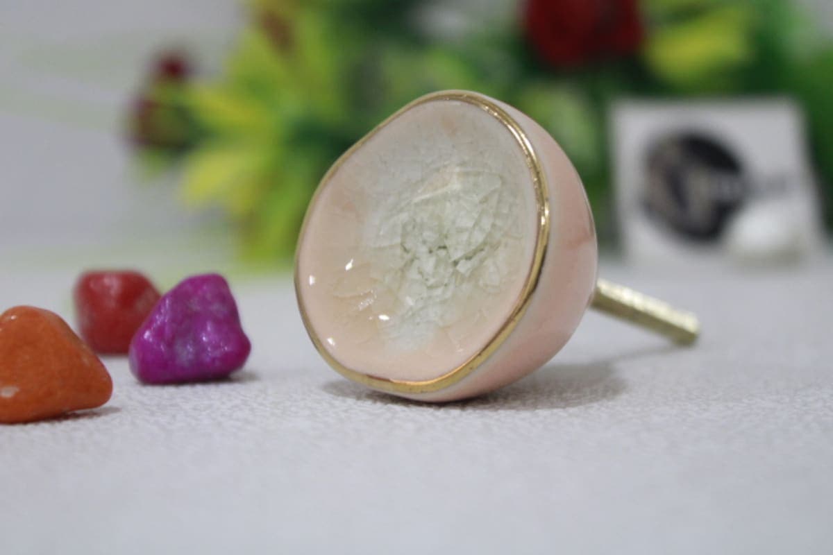 Pink Ceramic Knob