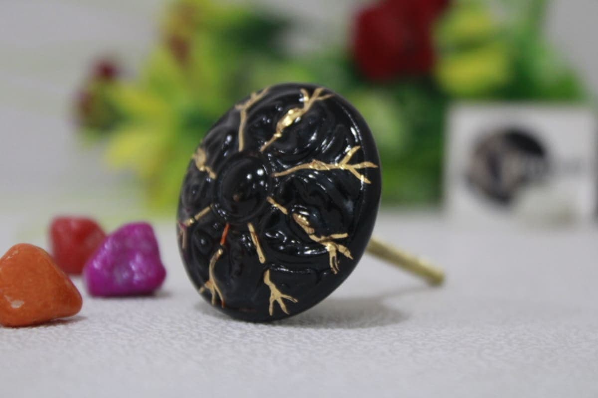 Black Ceramic Knob