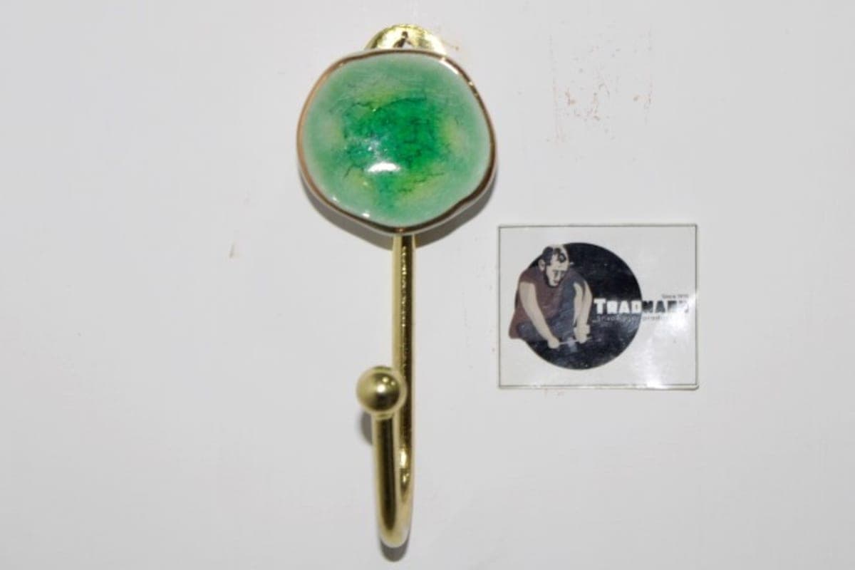 Ceramic Green Wall Hook