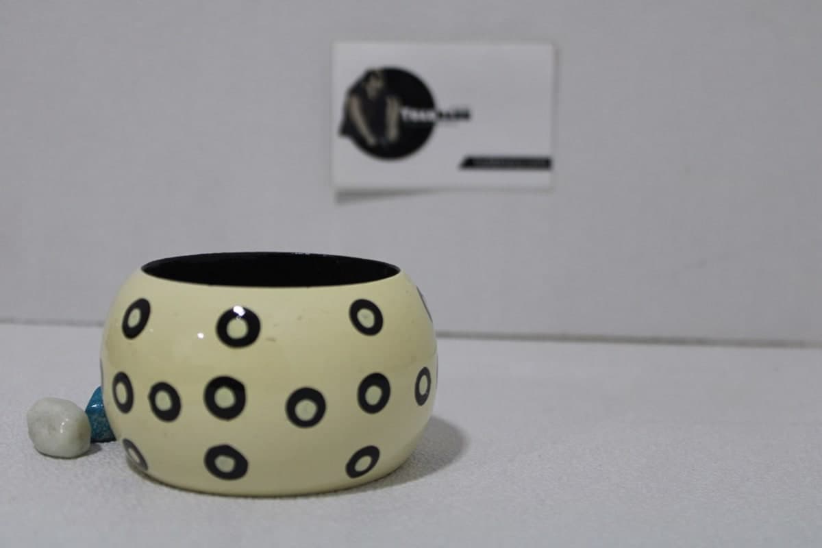 White Colored Bangle in Circle Design