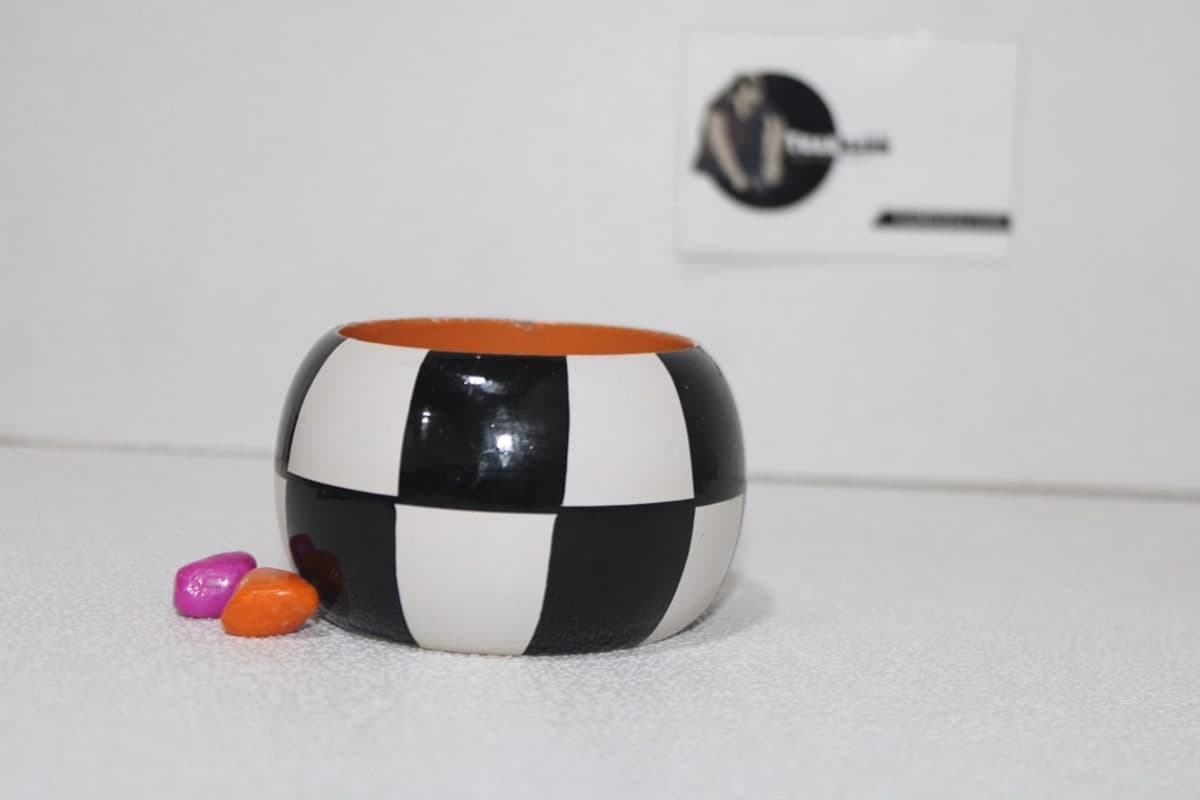 White And Black Colored Bangle