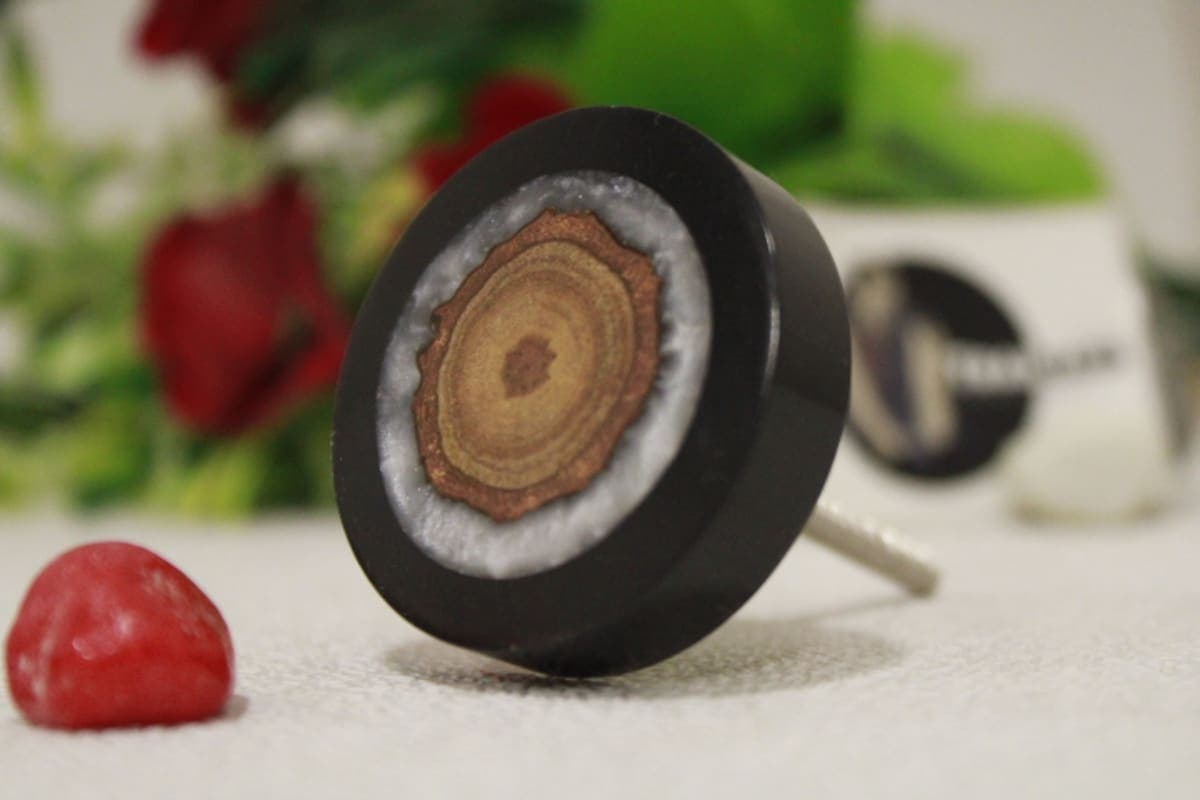 Resin & Wood Round Circle Knob