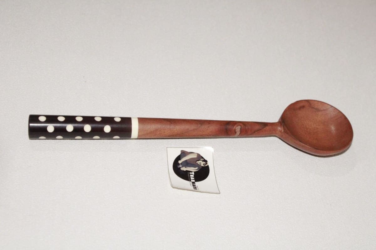 Wooden Spoon In Round Bowl with Resin Handle