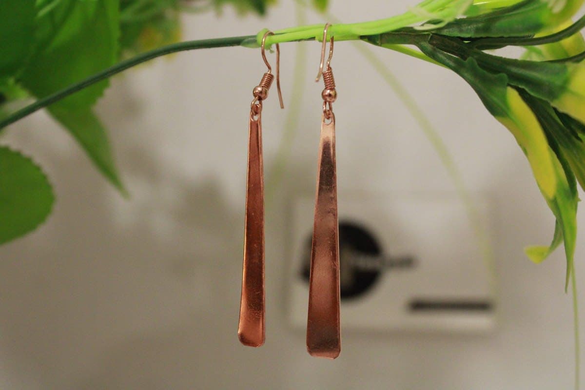 Geometric Copper Earrings 