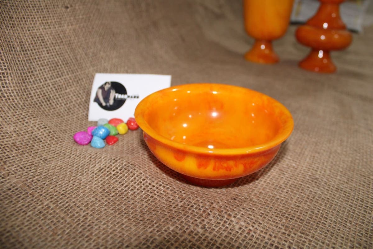 Yellow Resin Bowl In Medium Size