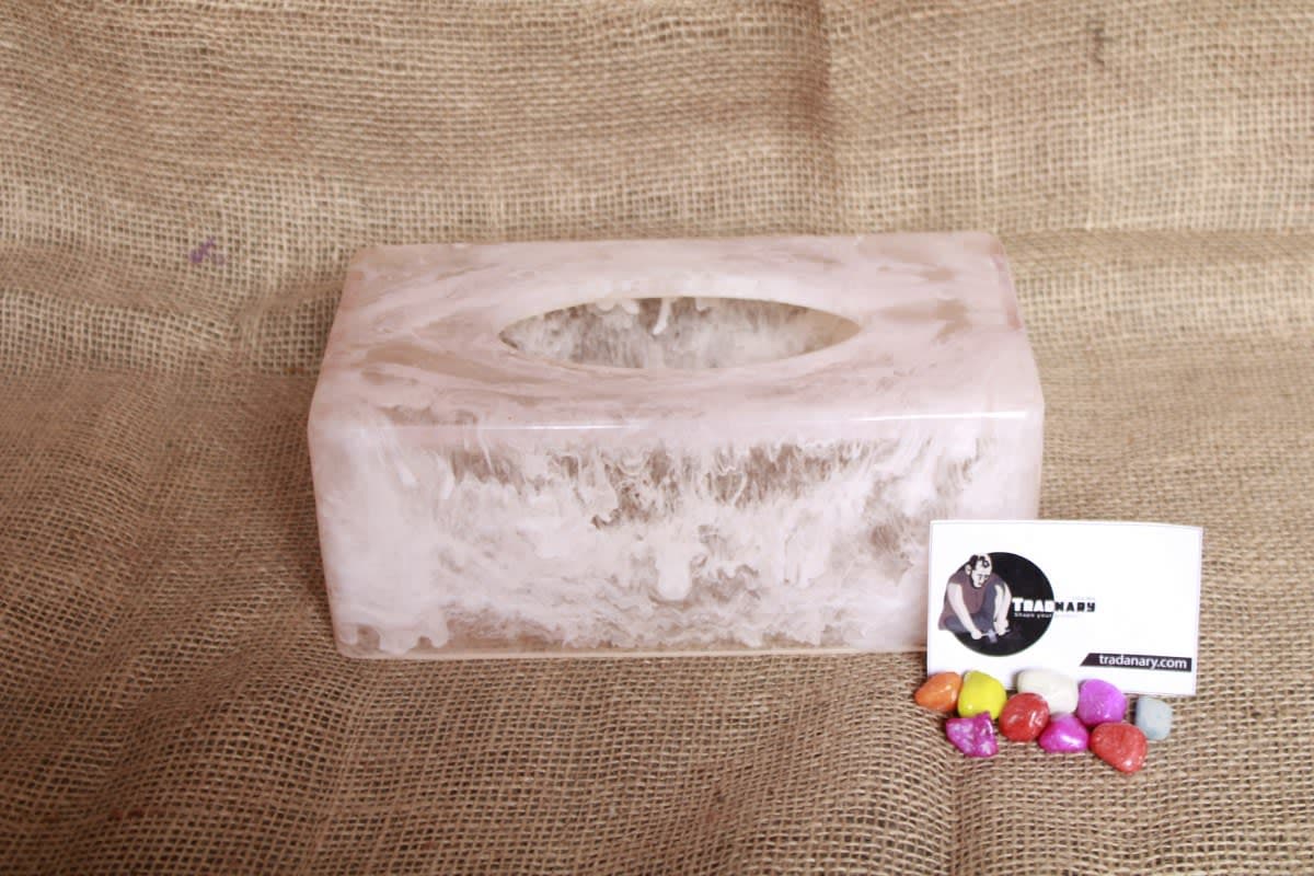 White Resin Napkin Box
