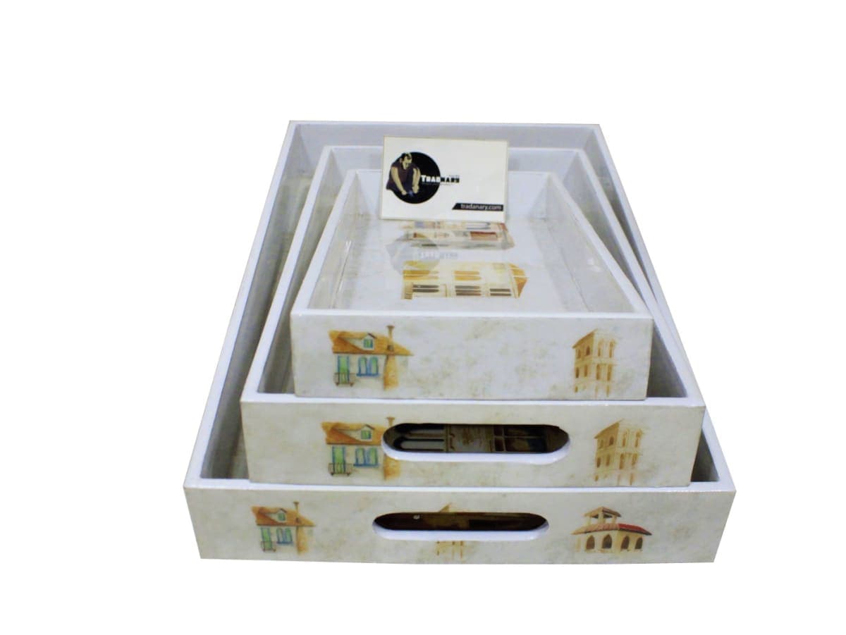 ENAMEL COATED SERVING TRAY