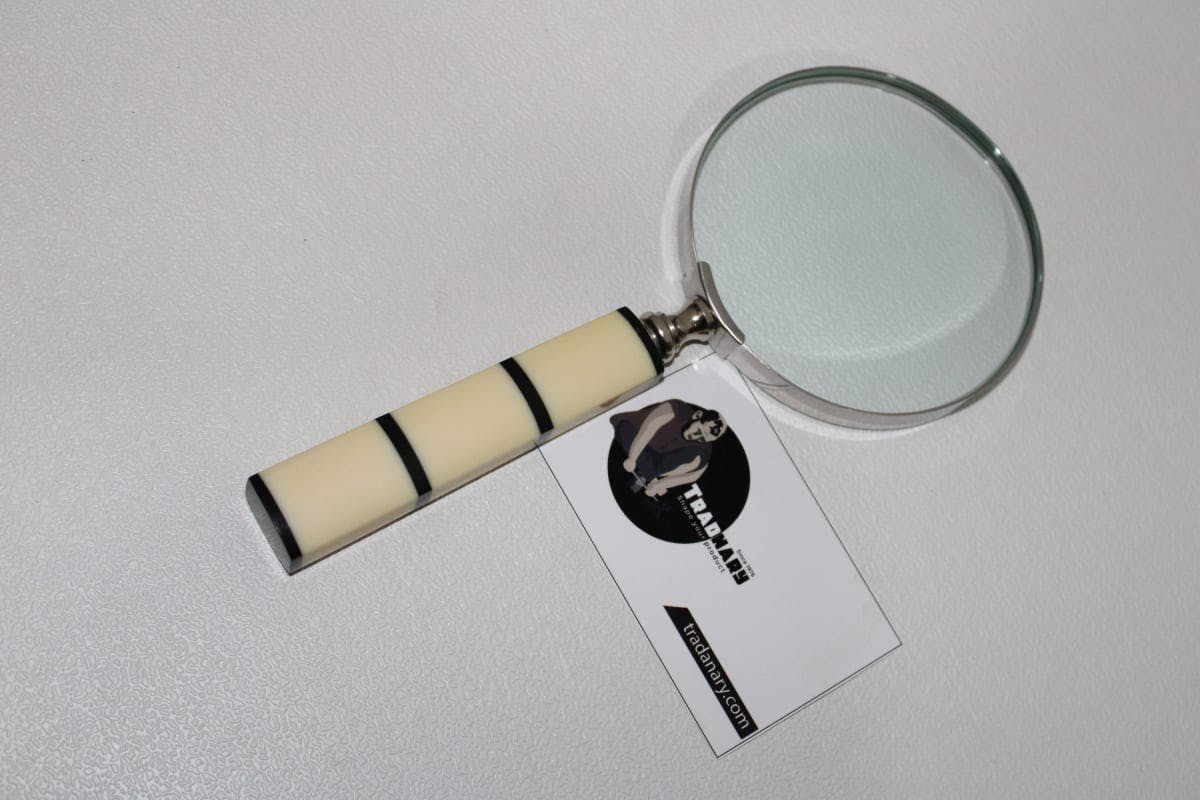 Magnifying Glass with White Handle