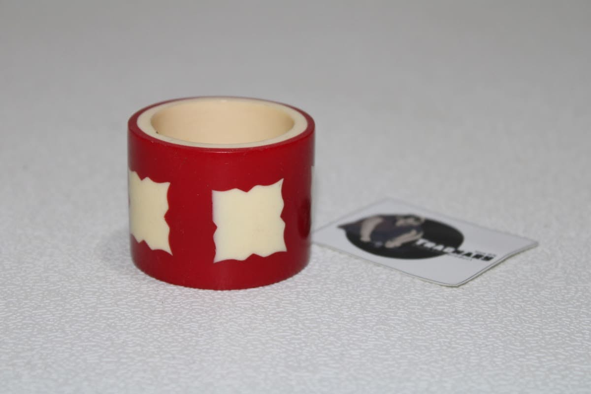 White And Red Resin Napkin Ring