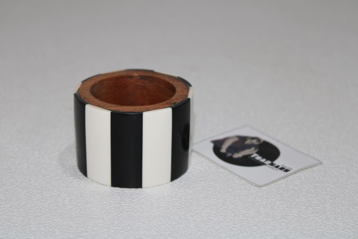 Black And White Resin Napkin Ring