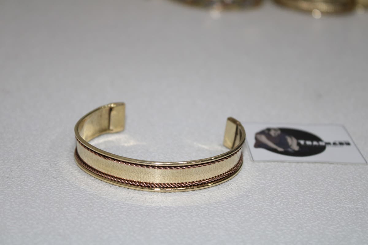 Copper Wire in Brass Cuff