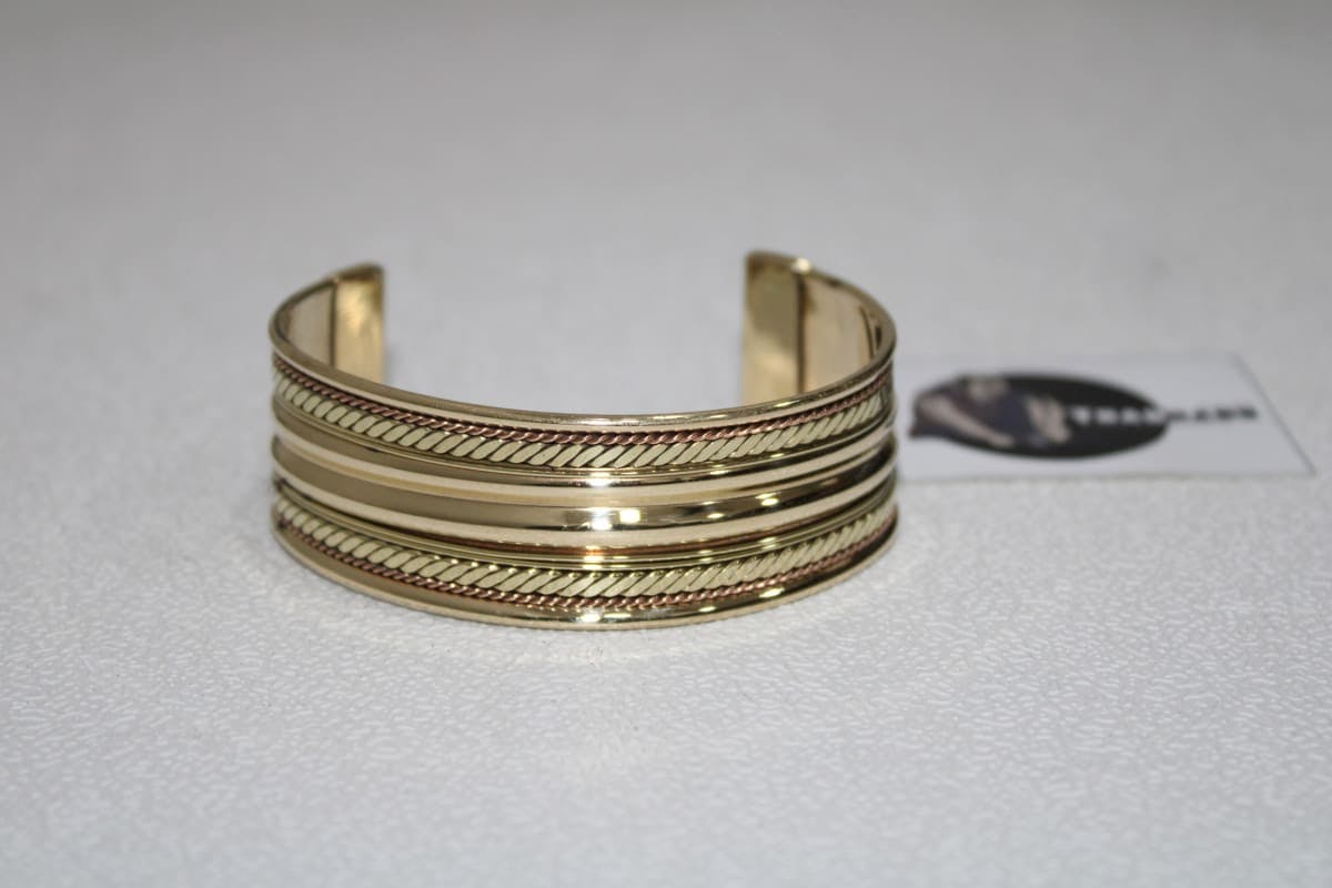  Copper Wire Cuffed Brass Bracelet