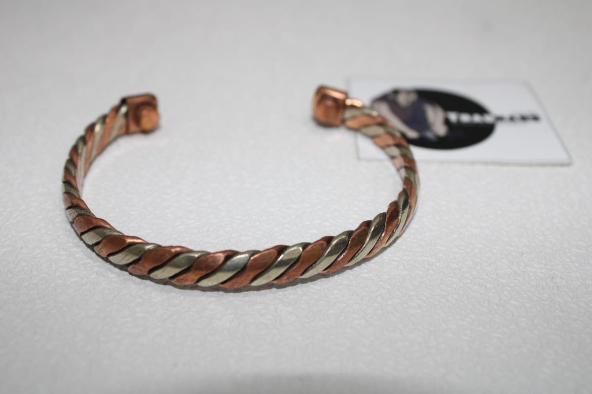 Copper And Brass Mix Magnetic Cuff Bracelet