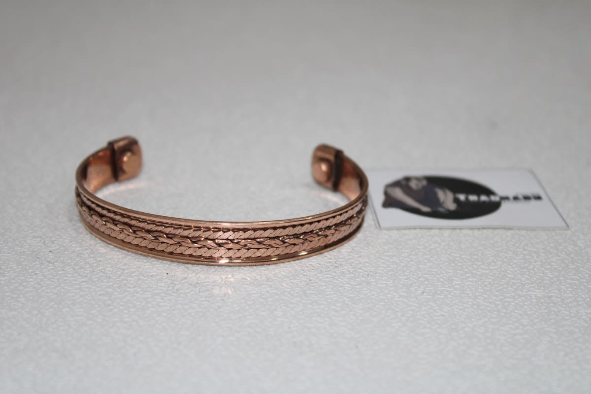 Copper Cuff With Rope Design