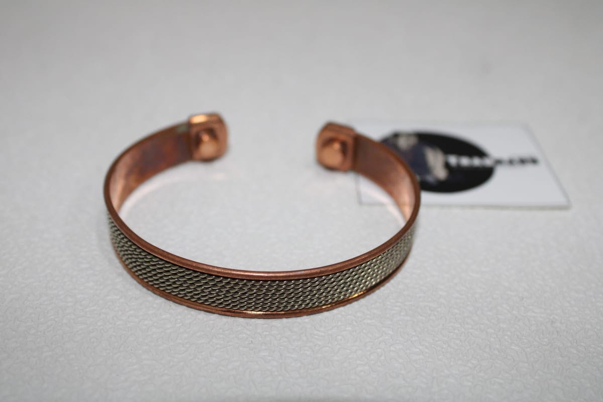 Magnetic Copper Cuff In Thin Brass Ropes