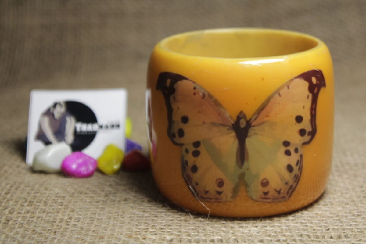 Butterfly Designed Resin Bangle