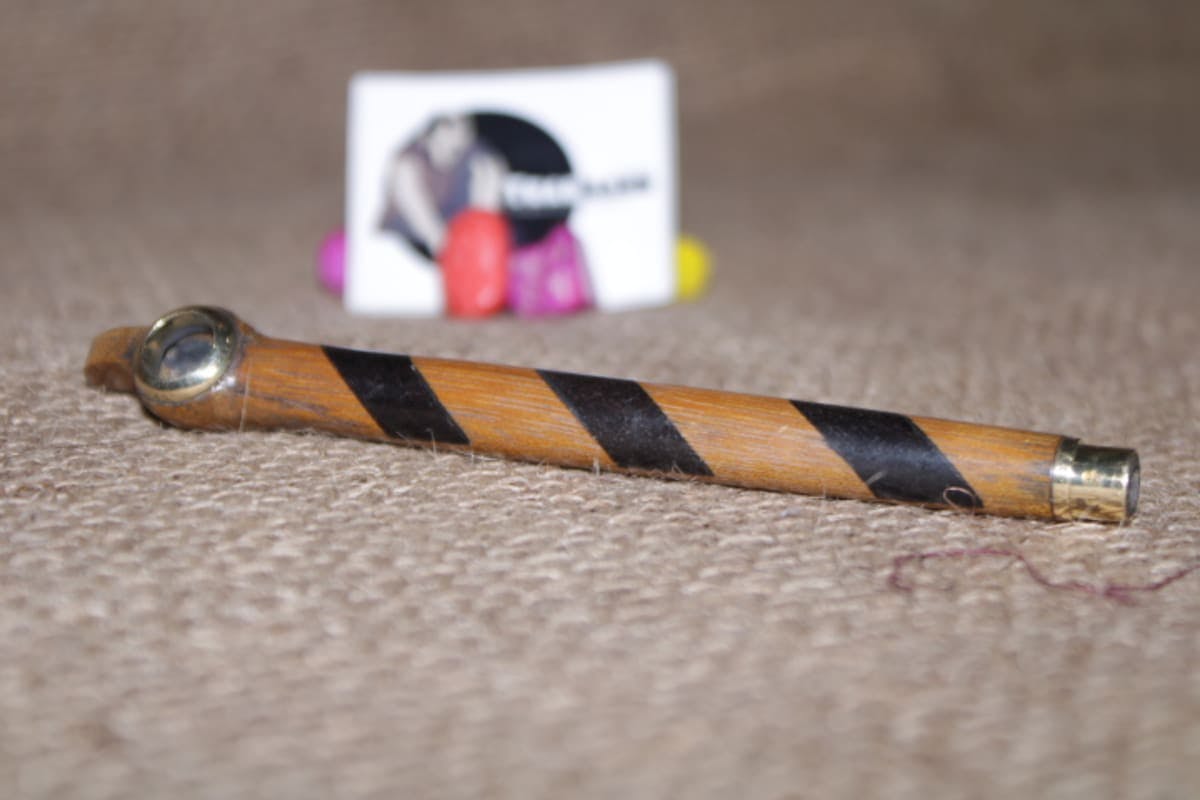 Lite Brown Smoking Pipe With Black Line