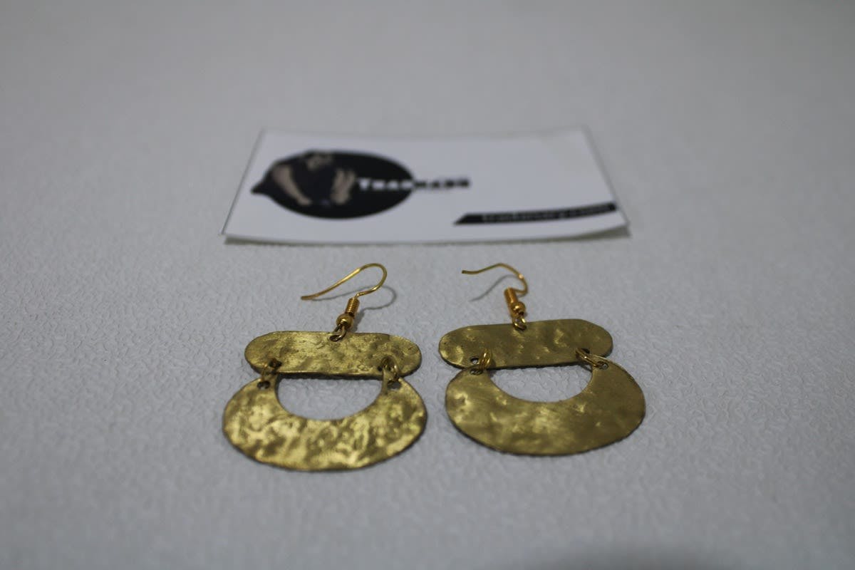 Brass Earrings.    