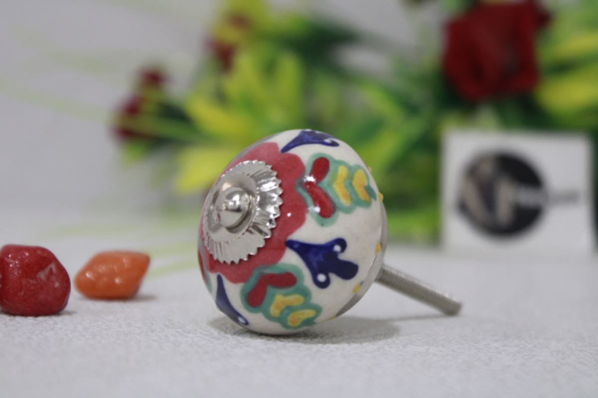 Round Colorful Ceramic Knob